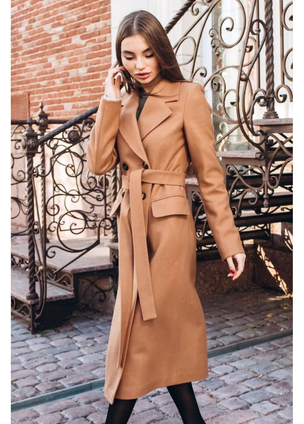 Коричневое зимнее Зимнее пальто С09 CHICLY