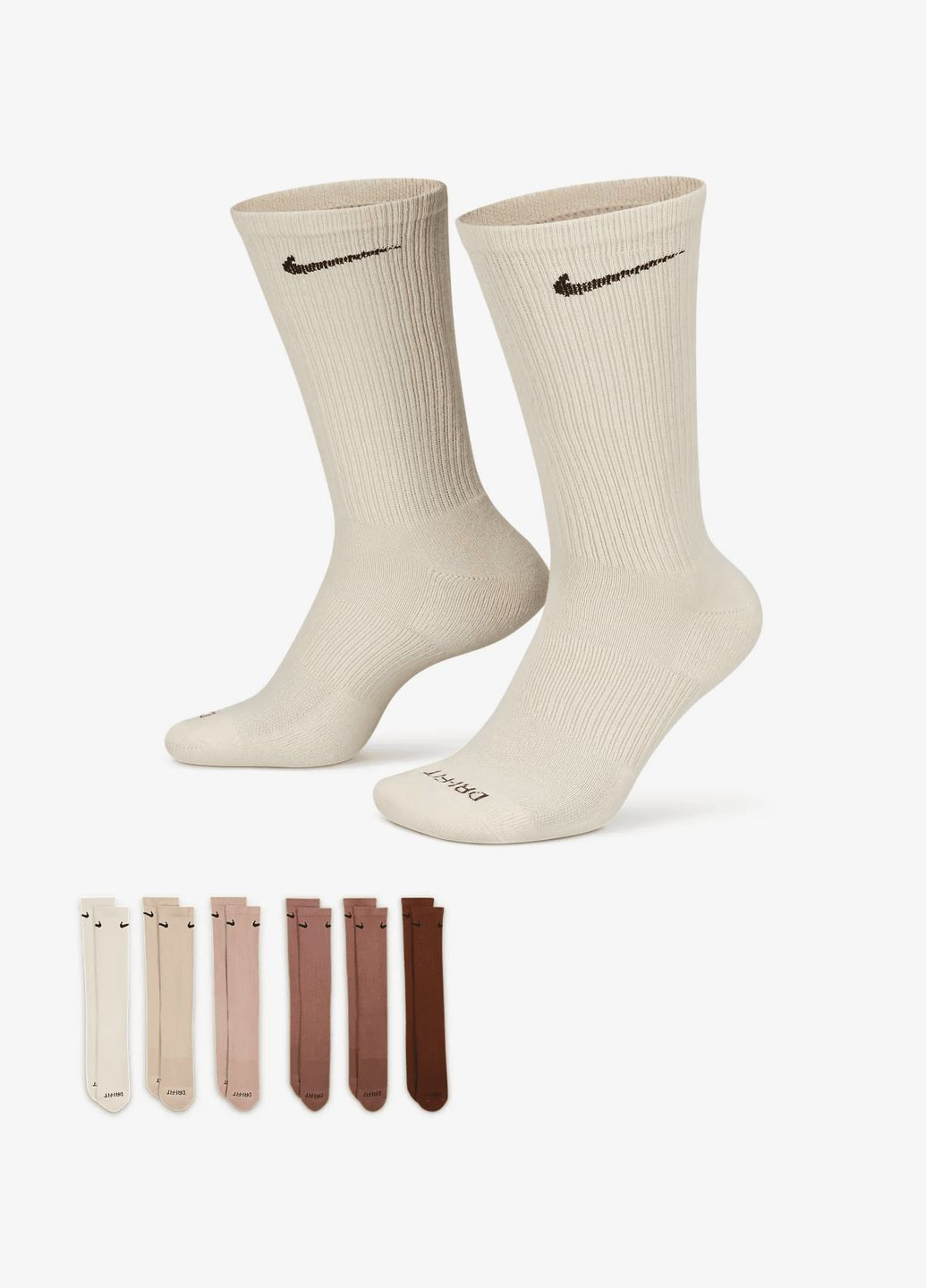Набір шкарпеток U Nk Ed Pls Csh Crw SX6897-904 6 пар різнокольорові Nike (280438251)