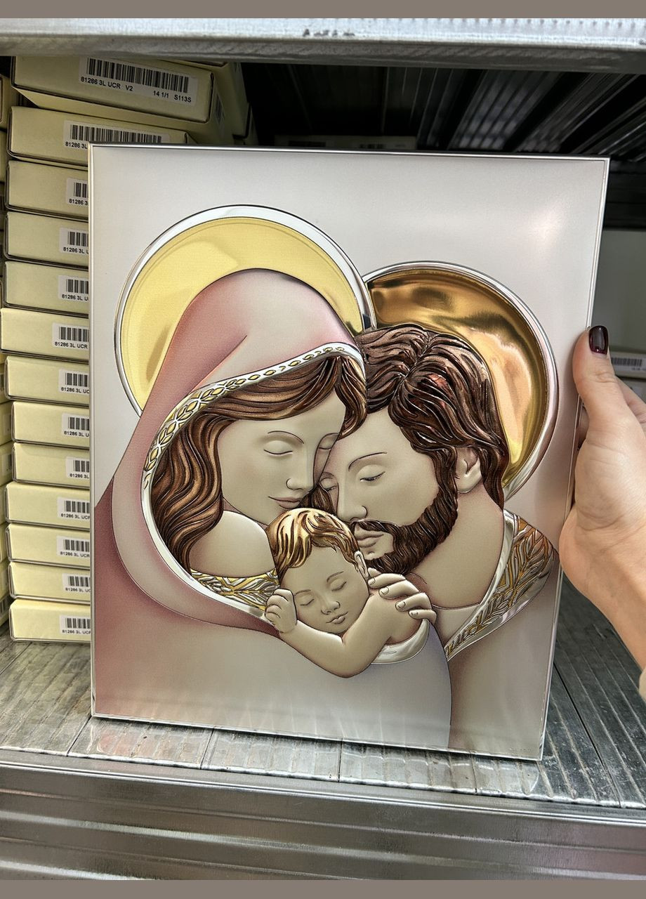 Срібна ікона Свята Родина (22 x 26 см) Valentі 81352 4L COL Valenti (337363248)