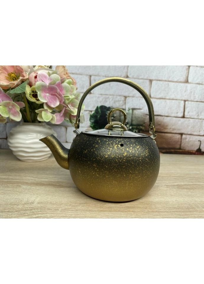 Чайник 8212-S-Gold 1 л золотистий OMS (296660941)