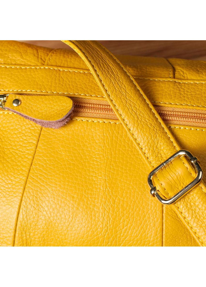 Сумка крос-боді через плече жіноча з натуральної шкіри Жовтий 38207 Vintage (355245215)