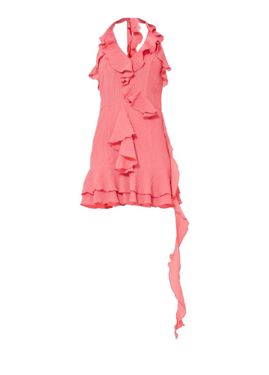 Розовое платье мини с оборками PrettyLittleThing