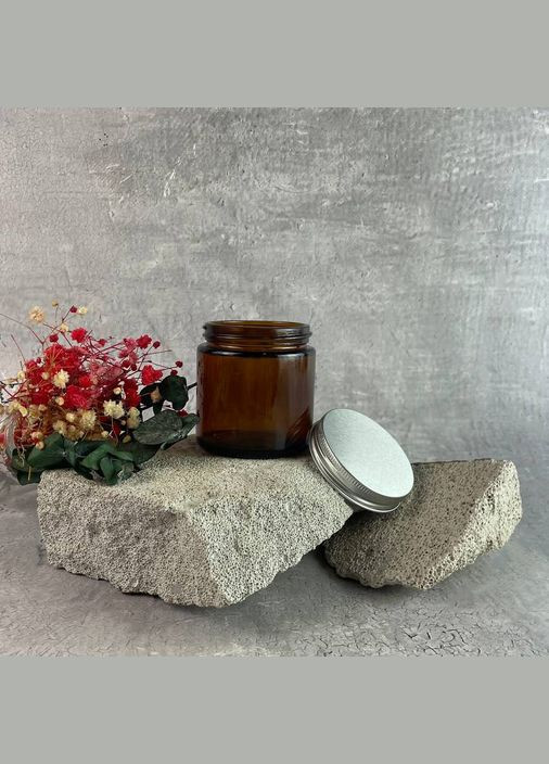 Коричнева банка з кришкою 100 мл No Brand (337991255)