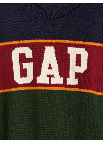 Темно-зелений демісезонний дитячий светр для хлопчика kids xs, 4-5 років, 102-114 см, essex green (комбінований) джемпер Gap