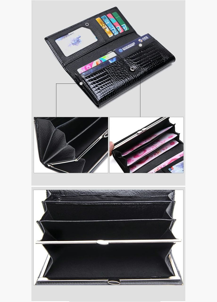 Кожаный женский кошелек на защелке 0520 Henghuang (307284848)