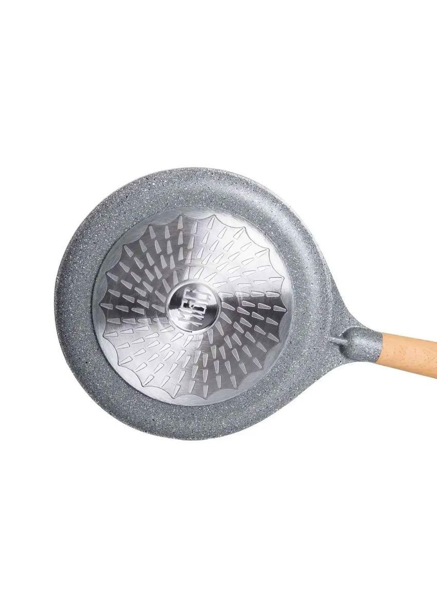 Алюмінієва млинна сковорода з мармуровим антипригарним покриттям Ø 26 см, товсте дно сірий HP-4-429G MGC (368767383)