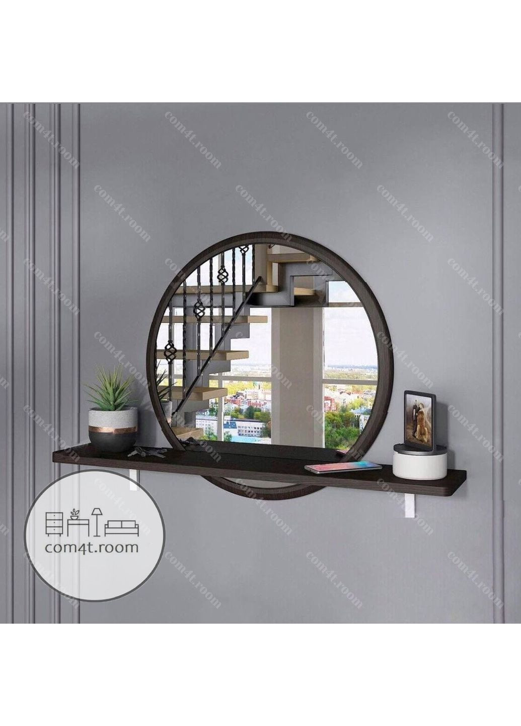 Полка под зеркало, навесная, настенная I-140 No Brand (371909784)