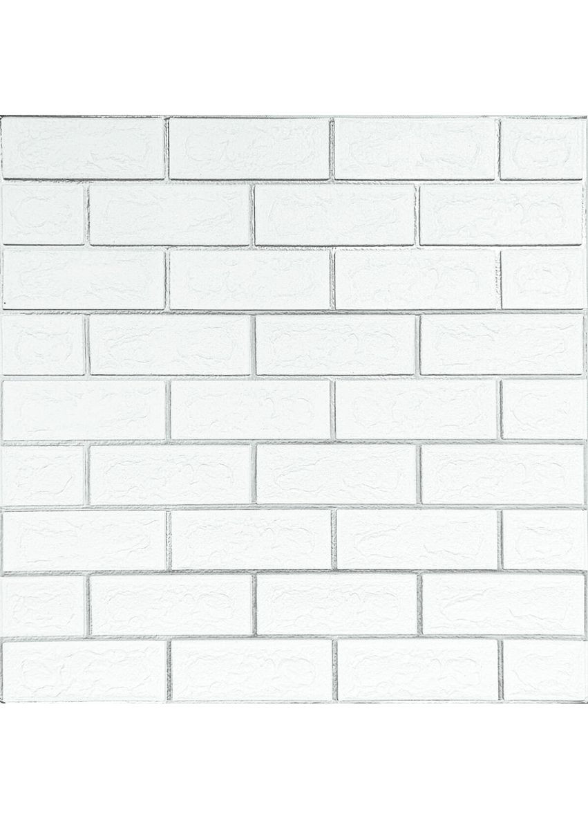 Панель стінова 700х700х5мм Біла цегла зі сріблом SW-00001502 Sticker Wall (362095061)