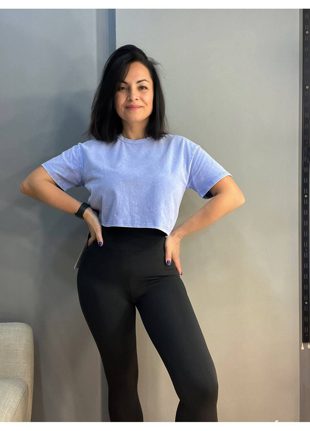 Футболка жіноча A-N 2308 варена тай-дай коротка широка кроп-топ No Brand - (304062753)