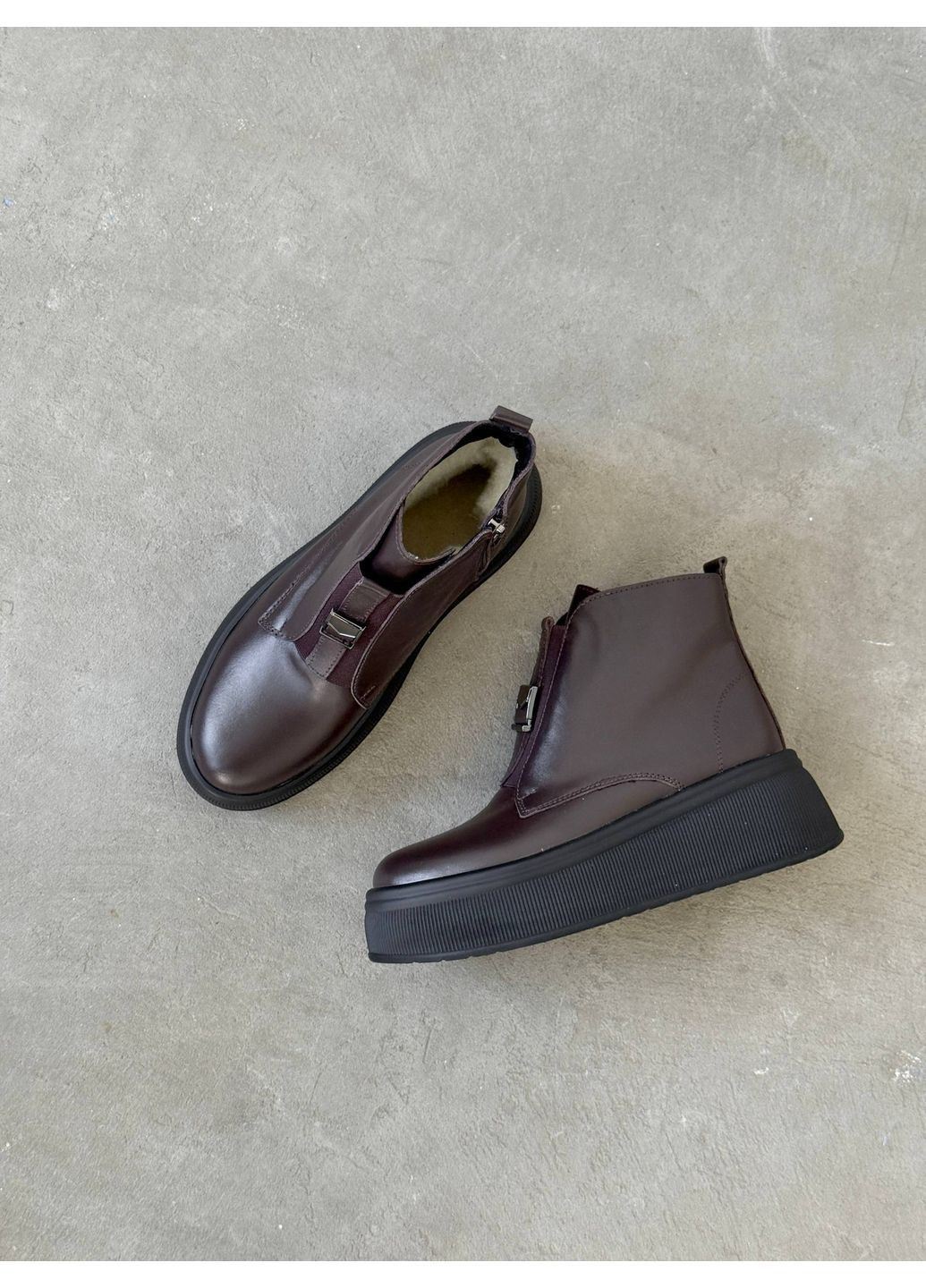 Зимние зимние кожаные ботинки Helen