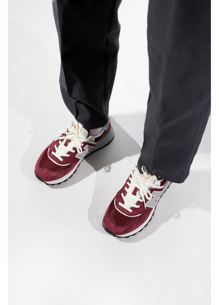 КРОССОВКИ ЖЕНСКИЕ NEW BALANCE 574 LEGACY BORDO BEIGE НЬЮ БЕЛАНС 574 No Brand бежевые демисезоны (369392983)