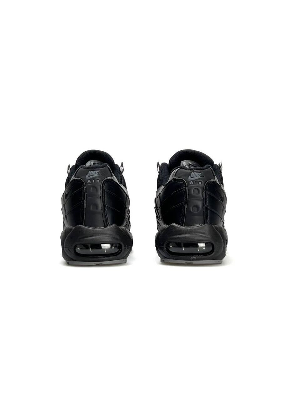 Чорні Осінні кросівки чоловічі nike No Brand Air Max 95 All Black Grey
