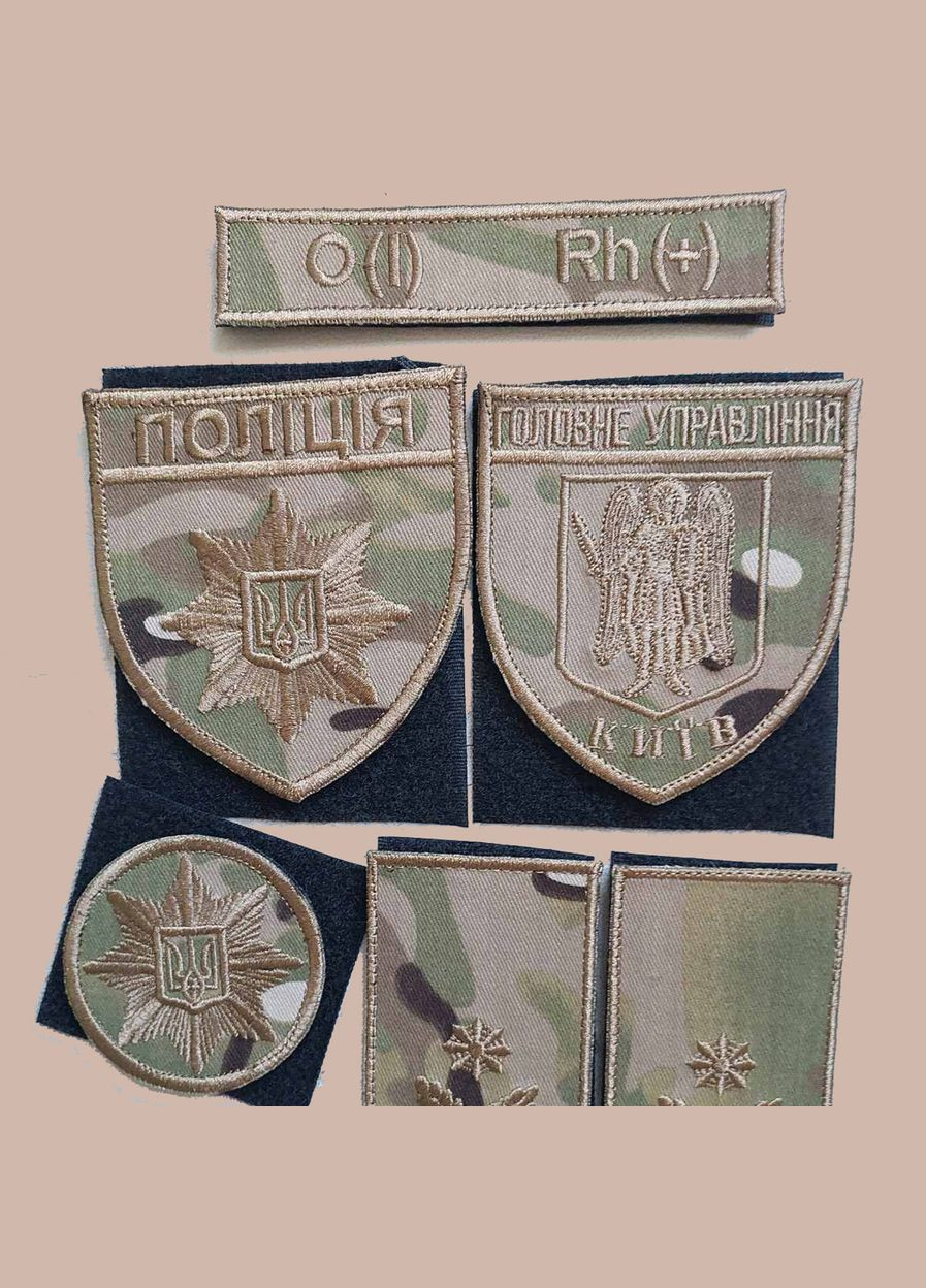 Шеврон ГУНП Киева на мультиками (нити койот) No Brand (336381697)