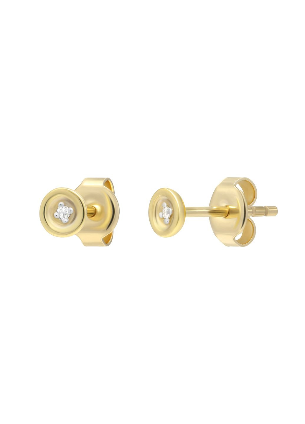 Серьги с бриллиантами Открытость желтое золото Zarina (334875980)