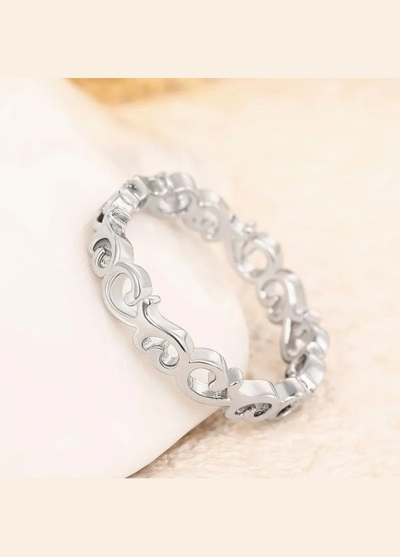 Етнічна порожниста різьблена каблучка для жінок з унікальним дизайном хвиль розмір 17 Fashion Jewelry (285110810)