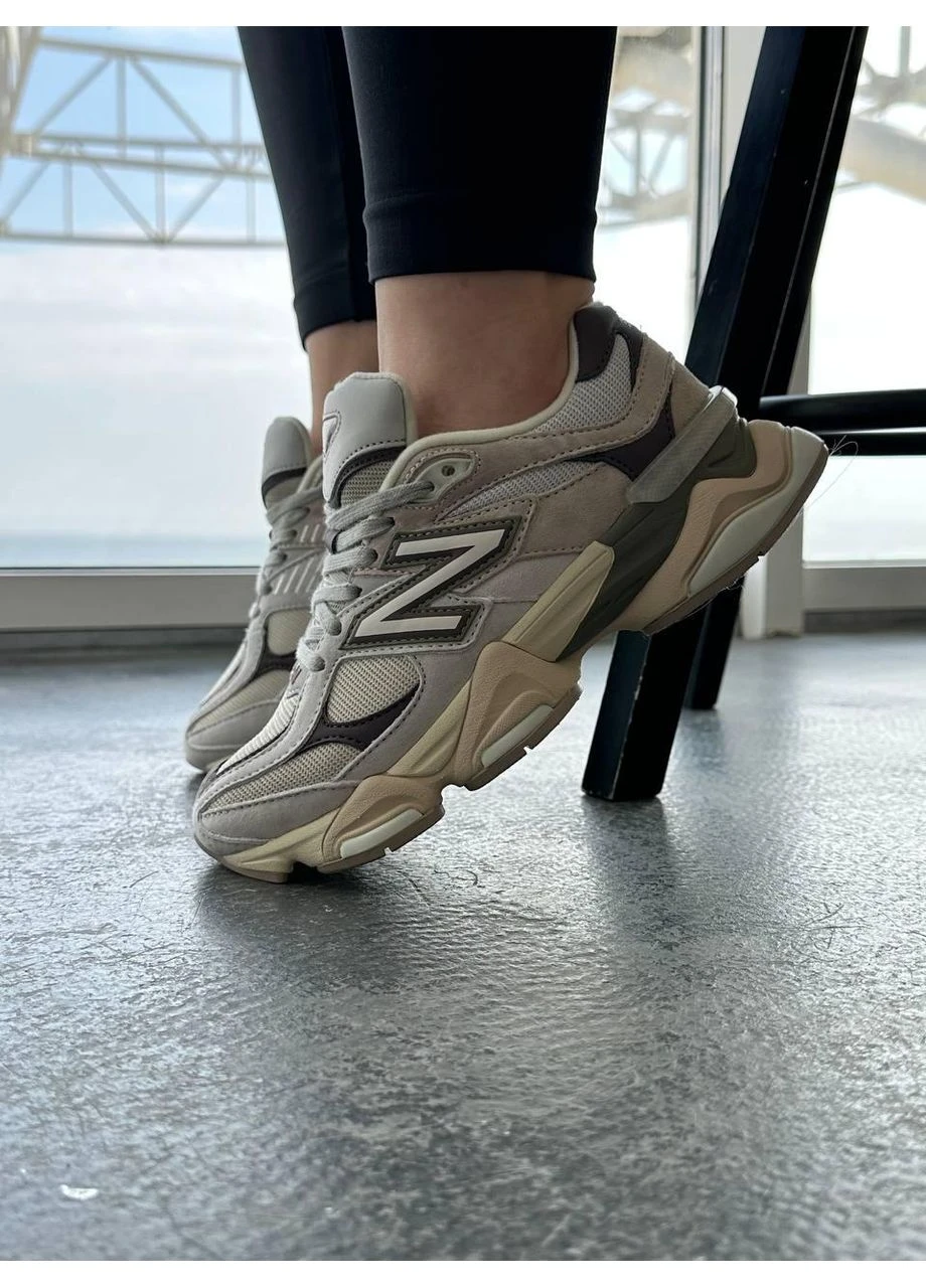 Серые демисезонные кроссовки мужские new balance 9060 grey matter timberwolf covert green нью беланс 9060 серые No Brand