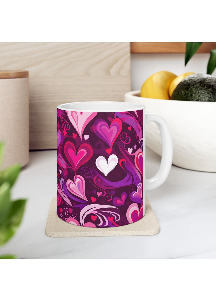 Керамическая чашка с дизайном "Палитра сердец" - 13 No Brand (368671327)