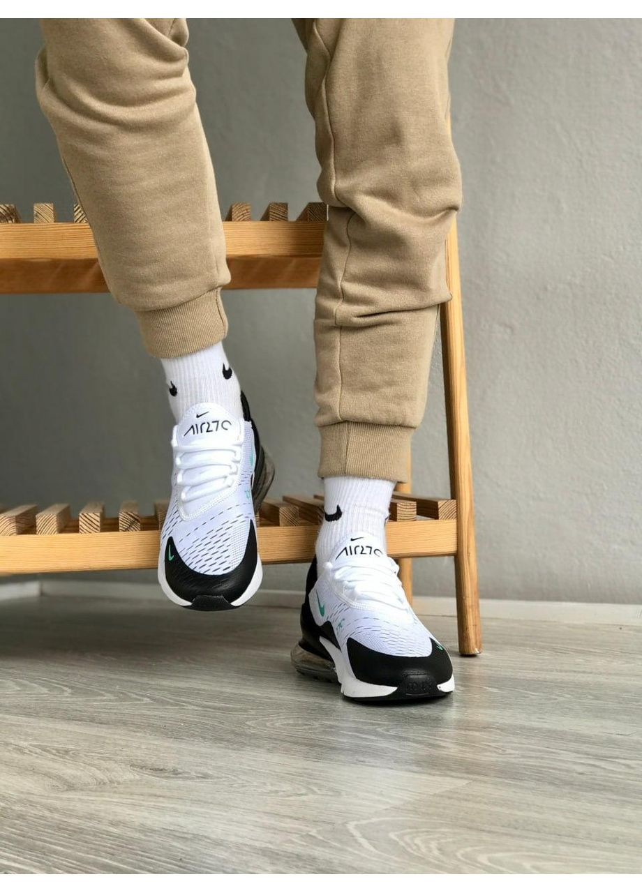 КРОСІВКИ ЖІНОЧІ NIKE AIR MAX 270 WHITE BLACK BLUE 5 НАЙК АІР МАКС 270 No Brand чорні демісезони (368868087)