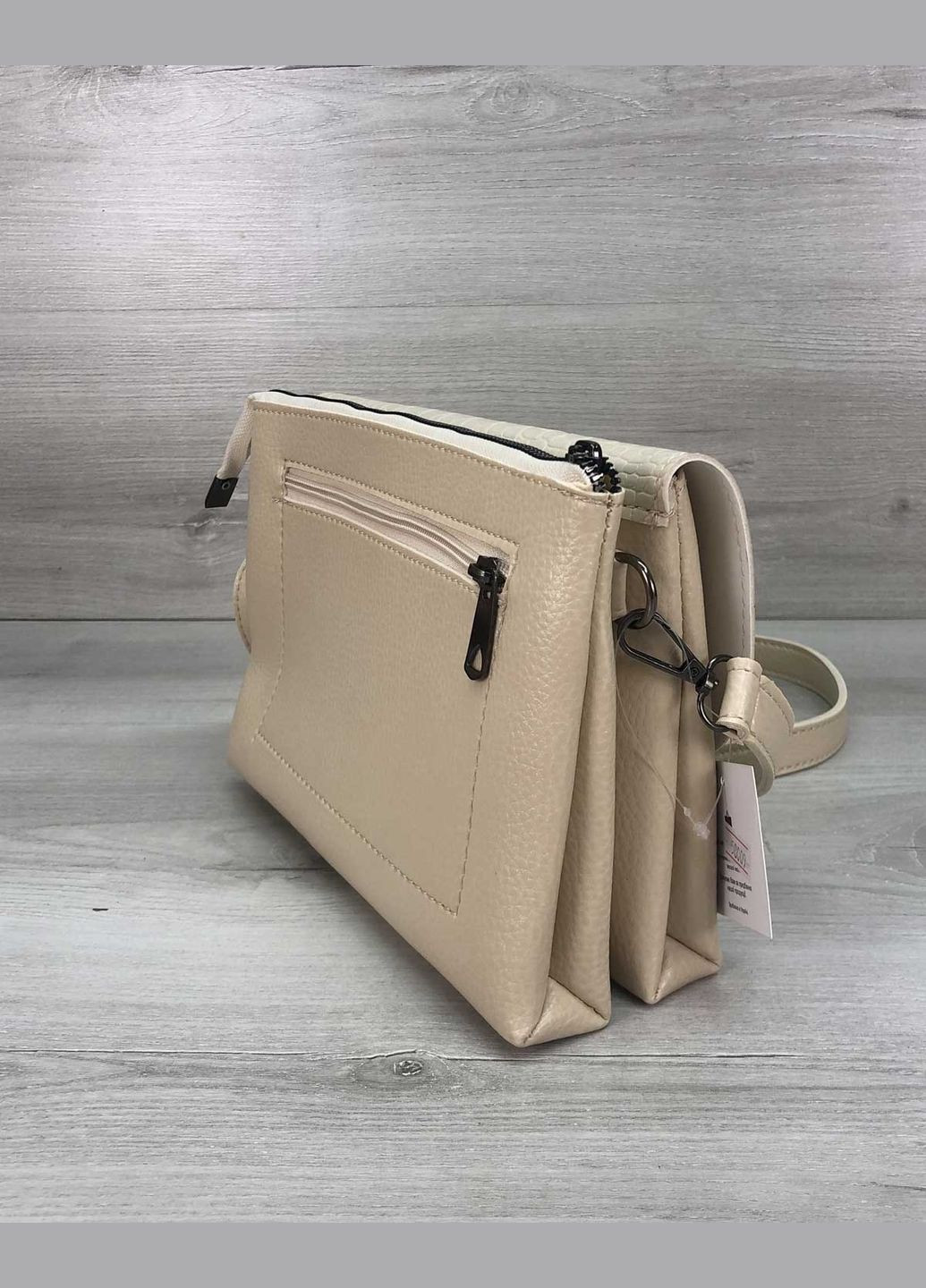 Молодіжний жіночий клатч з екошкіри Етель чорний середнього розміру (klatch-etelx) WeLassie (346241332)