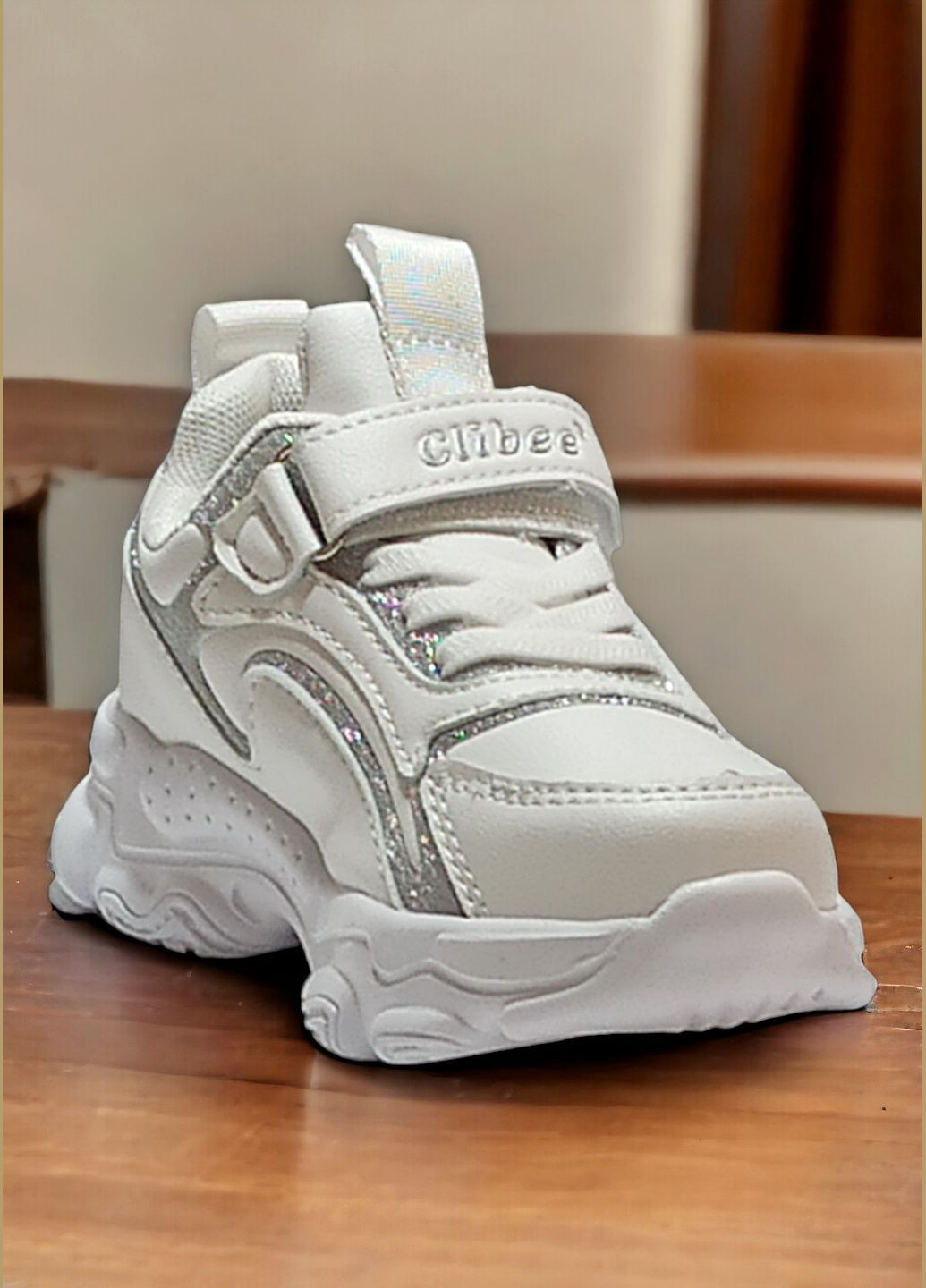 Білі осінні дитячі кросівки для дівчинки 191 Clibee