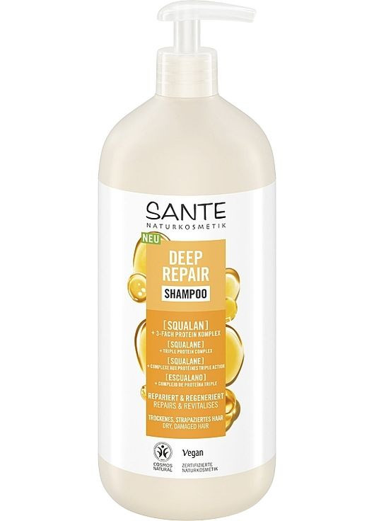 БІО-Шампунь для відновлення сухого пошкодженого волосся зі Скваланом Deep Repair Shampoo 250ml (1340239-31159912) Sante (368654667)