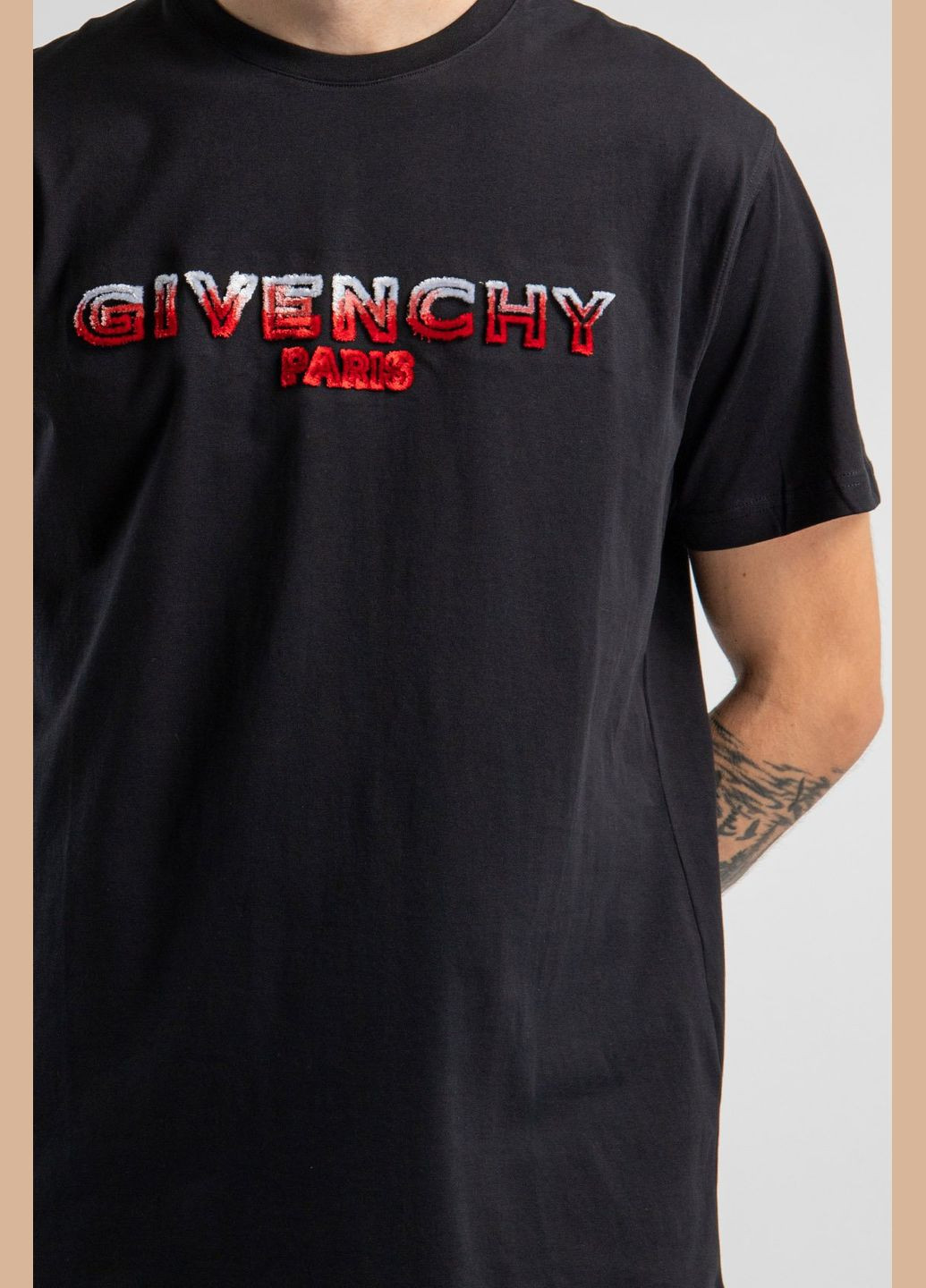 Черная черная футболка с логотипом Givenchy