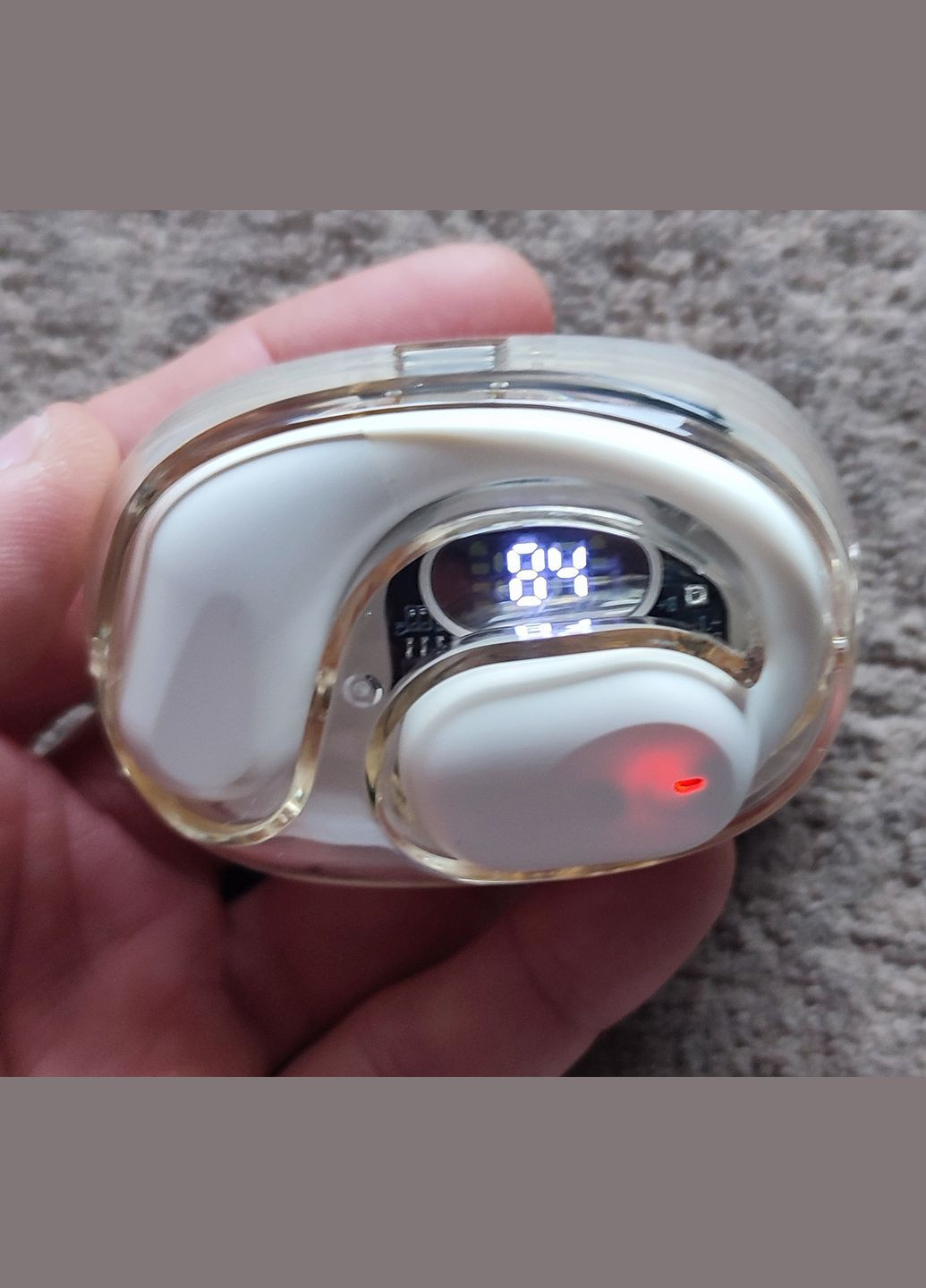 Беспроводная bluetooth гарнитура с дисплеем с зарядным отсеком Open9 No Brand (302242144)