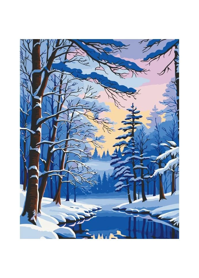 Картина по номерам Зимний лес 40x50 см Разноцветный (PM-194-K-1259) Art Craft (401826997)