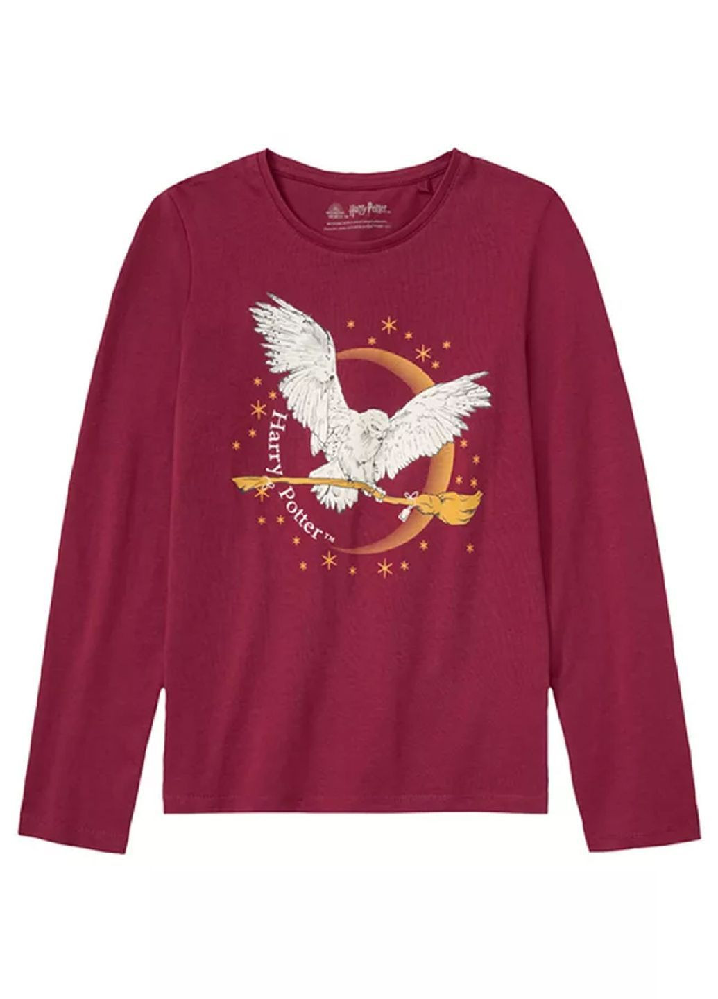 Бордова всесезон бавовняна піжама (лонгслів, штани) лонгслів + брюки Pepperts