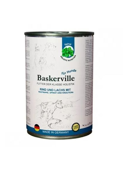 Holistic Говядина и лосось с пастернаком, шпинатом и зеленью для собак Baskerville (372158921)