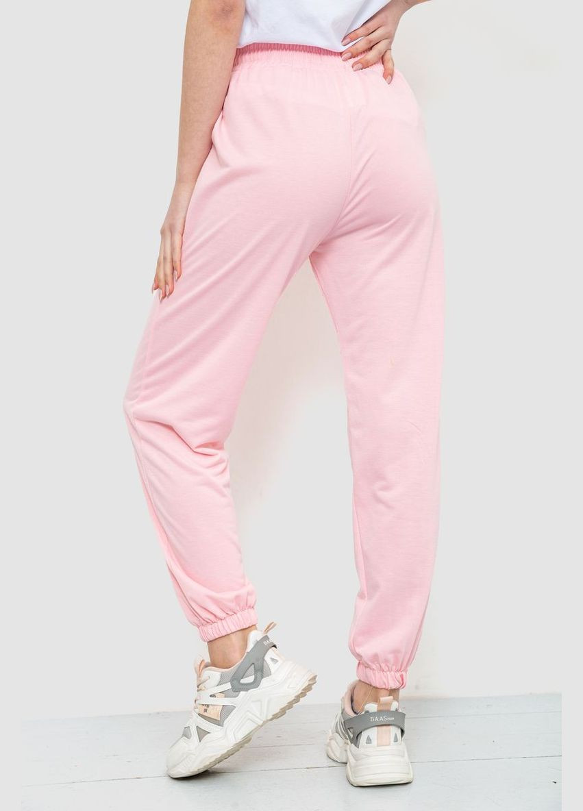 Спорт штани жіночі однотонні, колір рожевий, Ager (288750542)