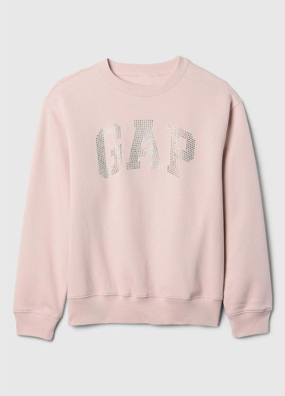 Розовый женская толстовка logo sweatshirt Gap (368558948)