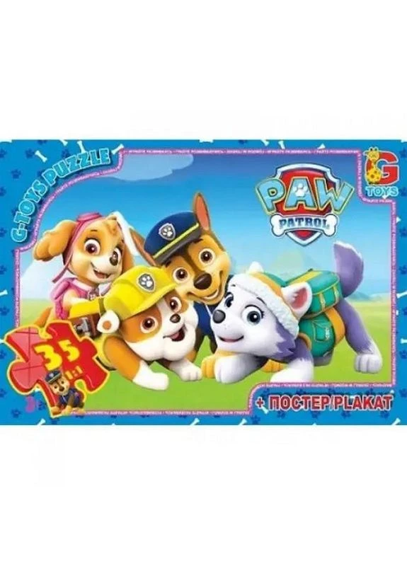 Пазлы детские "Paw Patrol" Щенячий патруль PW0821, 35 элементов Toysi (390447652)