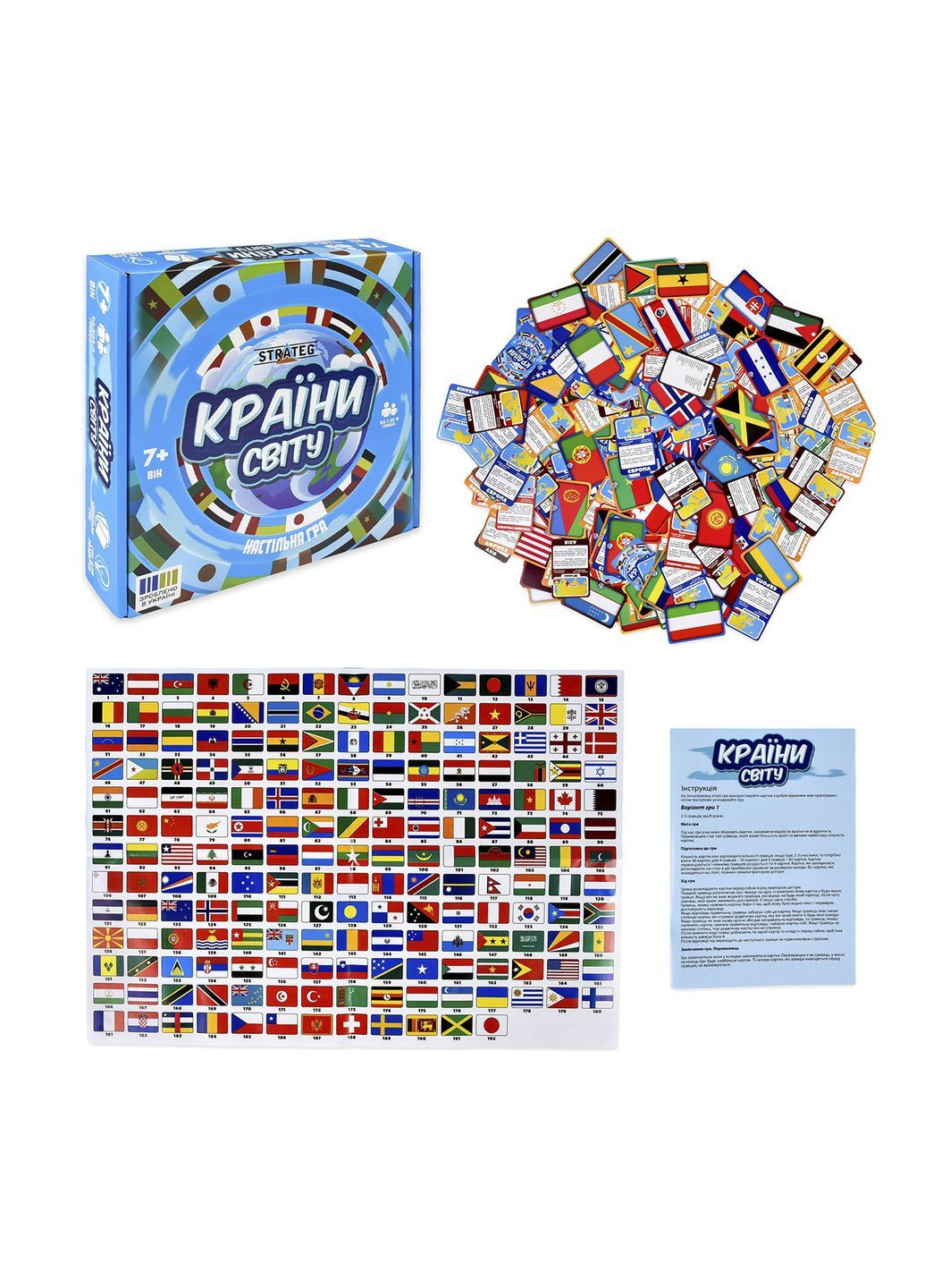 Настільна гра "Країни світу" колір різнокольоровий CB-00288987 Strateg (370144488)