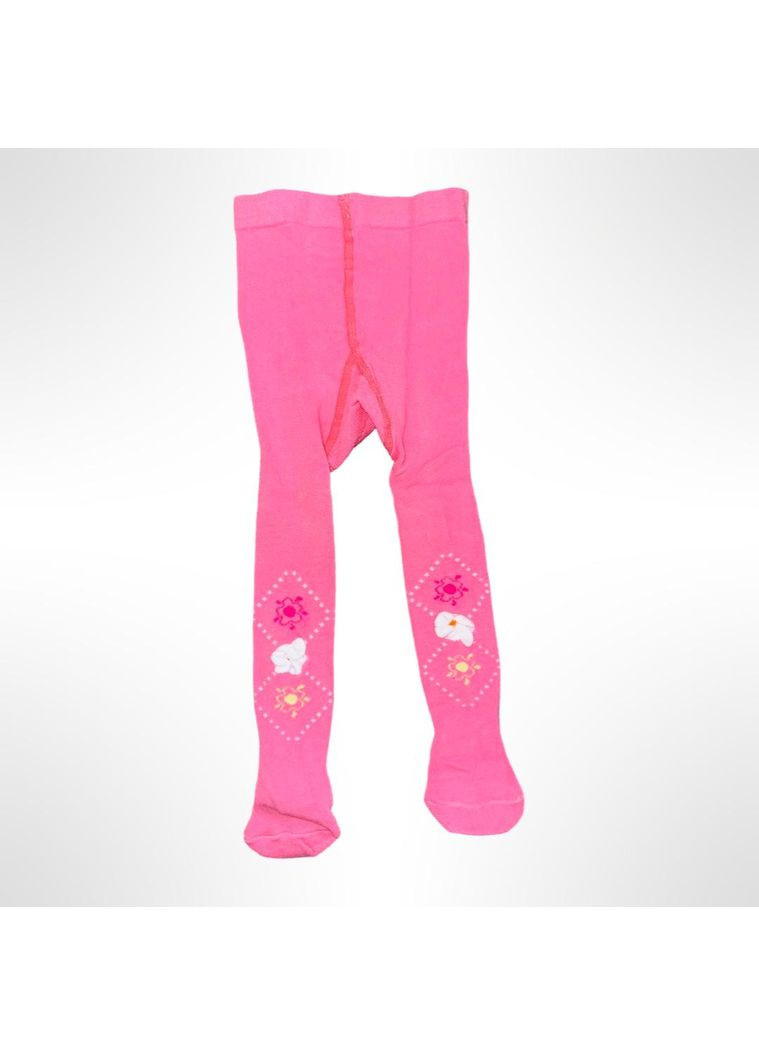 Детские колготки хлопчатобумажные 3D Цветочек De Малиновый (0853) Melatti (356603633)
