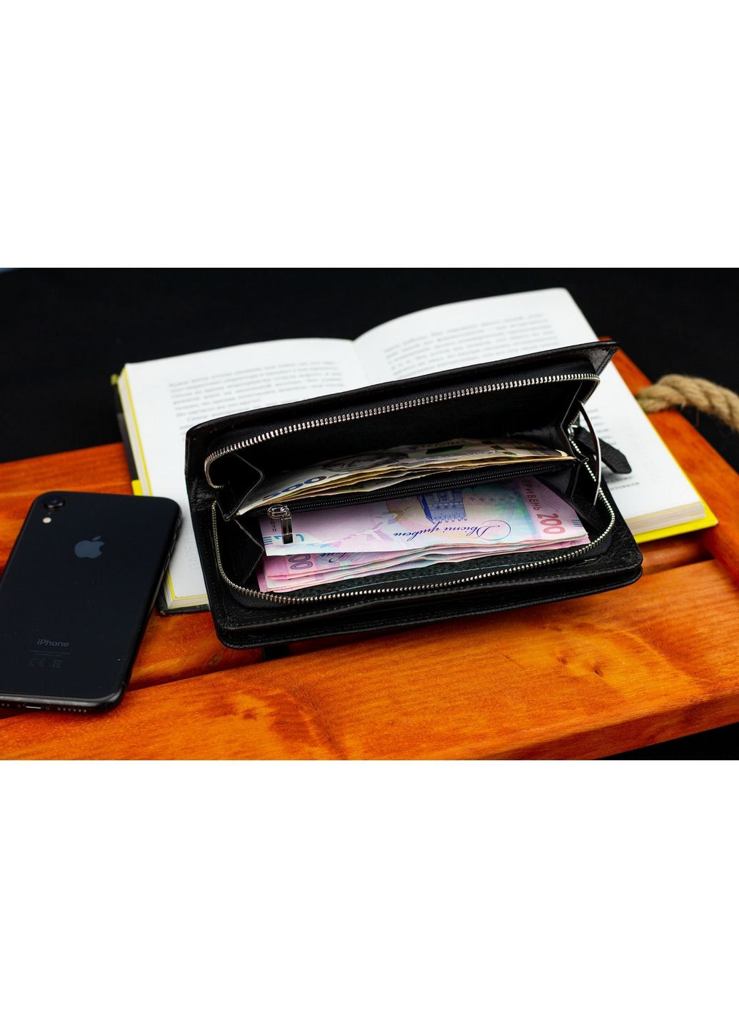 Мужской кожаный кошелек 10х3,5х20 см st leather (315870554)