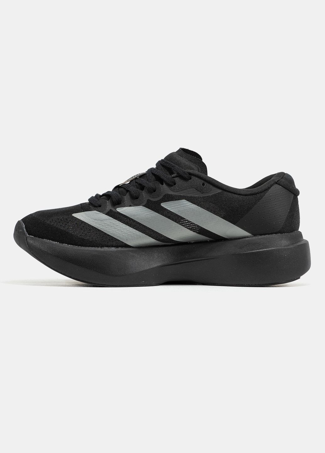 Чорні Осінні кросівки чоловічі і жіночі adidas adizero evo sl black silver | адідас адізеро ево чорні No Brand