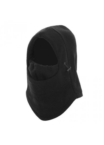 Балаклава трансформер зимова із затяжками Kono маска підшоломник фліс Чорний (3254214) No Brand (329444081)