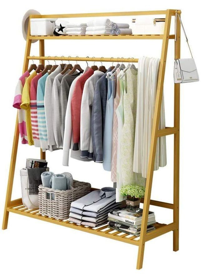 Стойка вешалка для одежды из дерева Силистра 90 ваниль (СВГ-900802) No Brand (328078342)