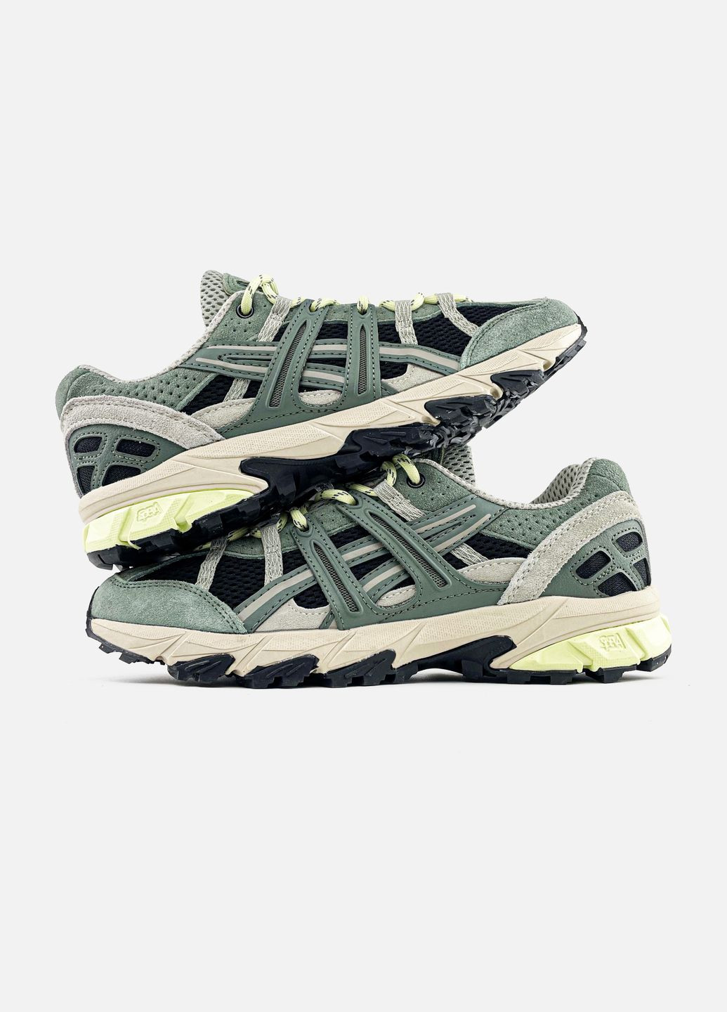 Хакі всесезон кросівки чоловічі і жіночі asics gel-sonoma 15-50 khaki | асікс гель-сонома 15-50 хакі No Brand