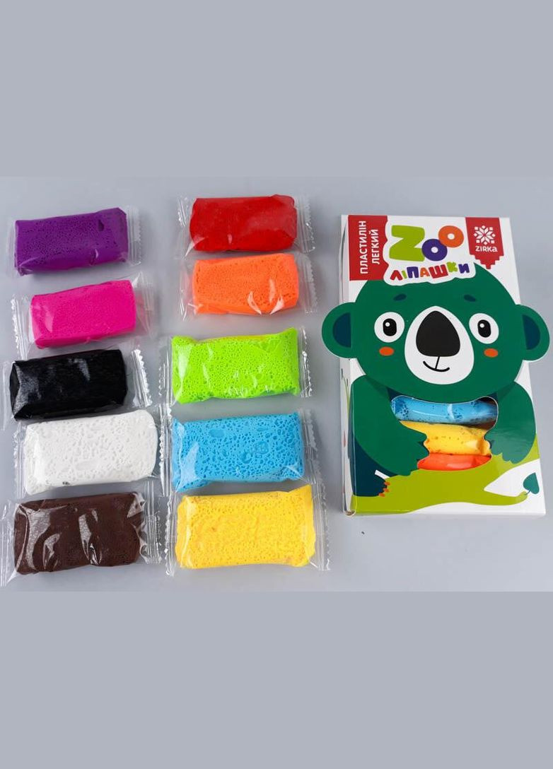 Пластилин легкий ZOOлипашки Коала" ZIRKA 140215 (10 разноцветных стыков по 6 г) No Brand (330602317)