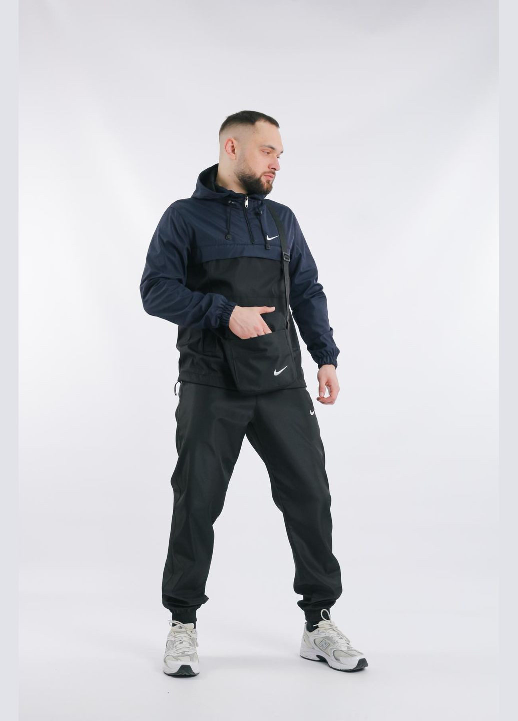 Темно-синій демісезонний чоловічий комплект No Brand