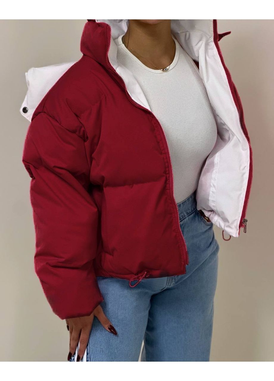 Бордовая зимняя ✨ утепленная женская куртка в трендовых цветах — замеры в описании ❄️ куртка-пальто DK/DL Мода без кордонів