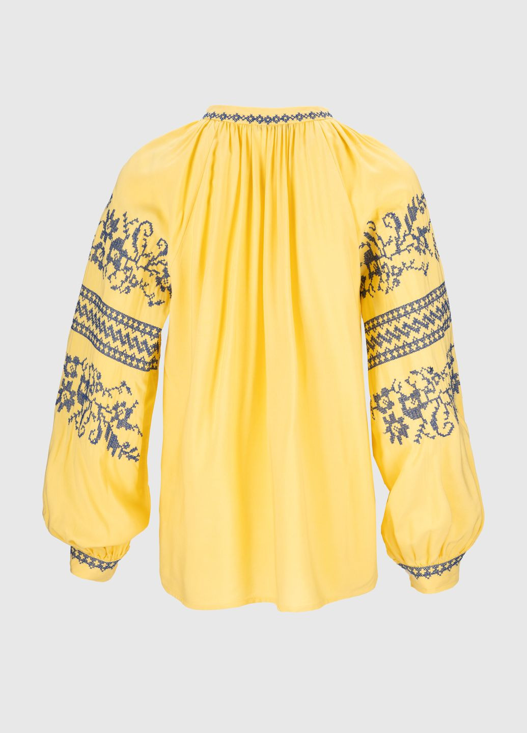 Вышиванка рубашка с принтом женская 5675 S Желтый (2000990588340A) ES-Q (294753629)