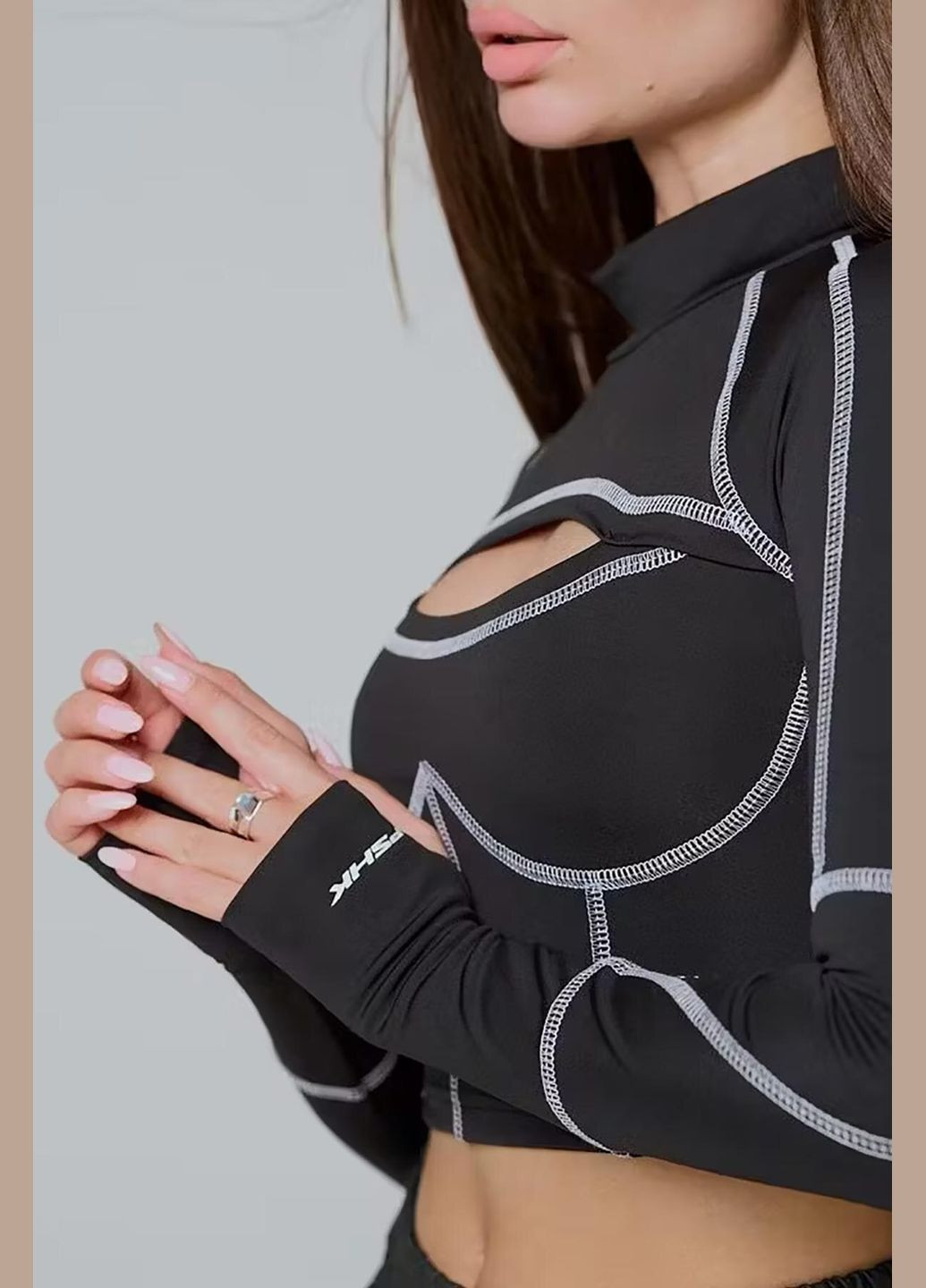 Топ с контрастными швами Corset Пушка Огонь (278230553)