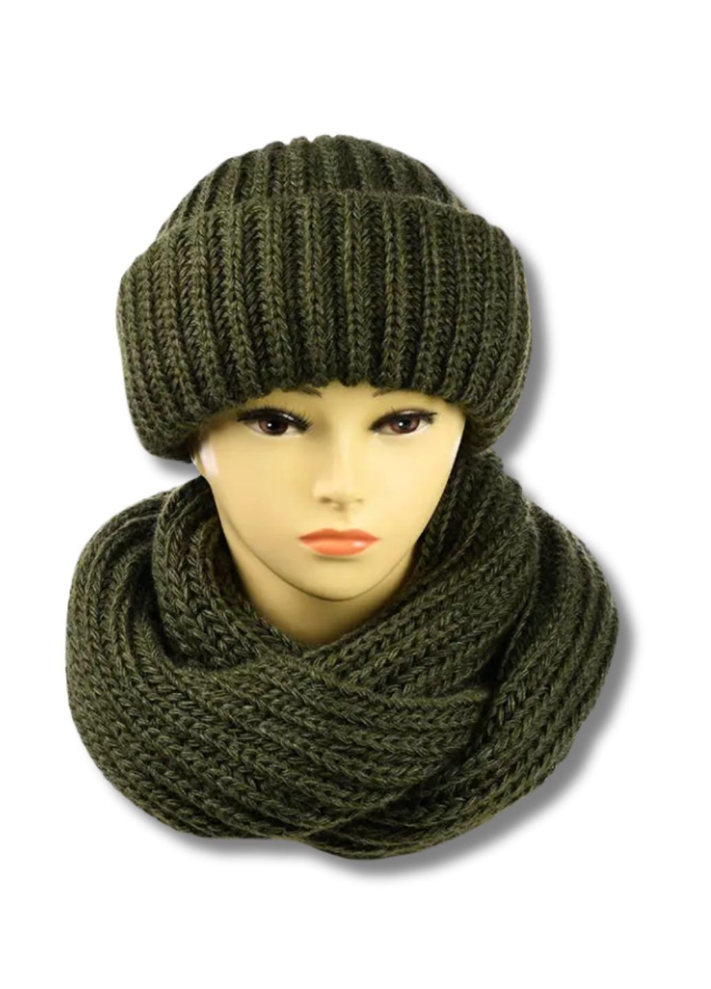 шапка + хомут - Барбара No Brand Жіночий зимовий комплект (353828262)