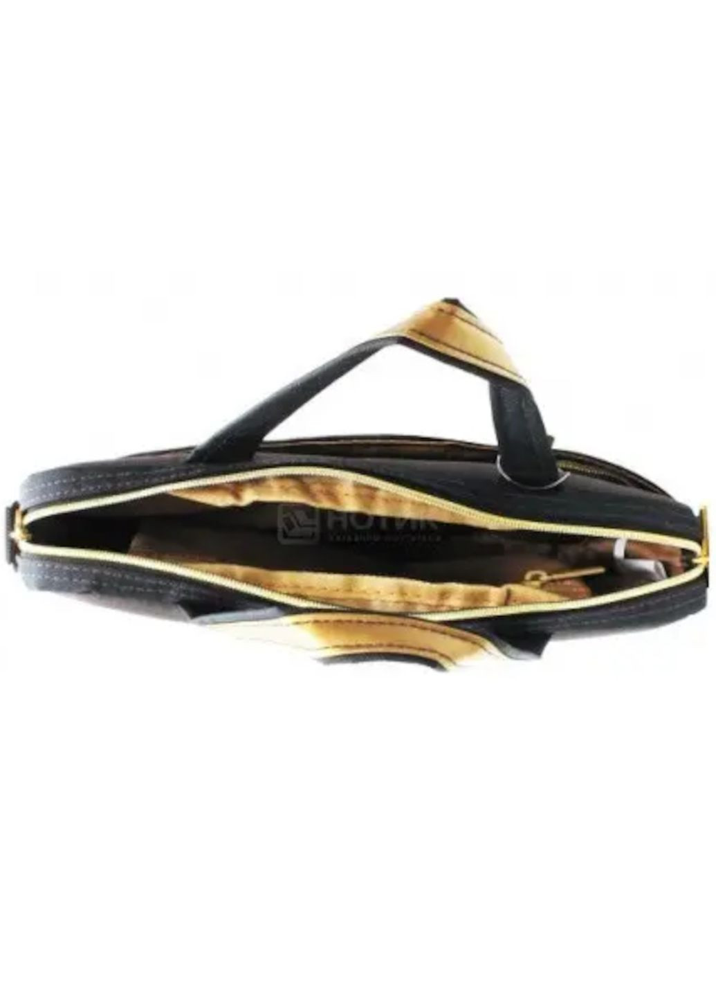 Сумка для нетбука/ноутбука/планшета 10", чорно-золота, нейлон/поліестер, 28,5 х 23,5 х 3,5 см Continent (358202012)