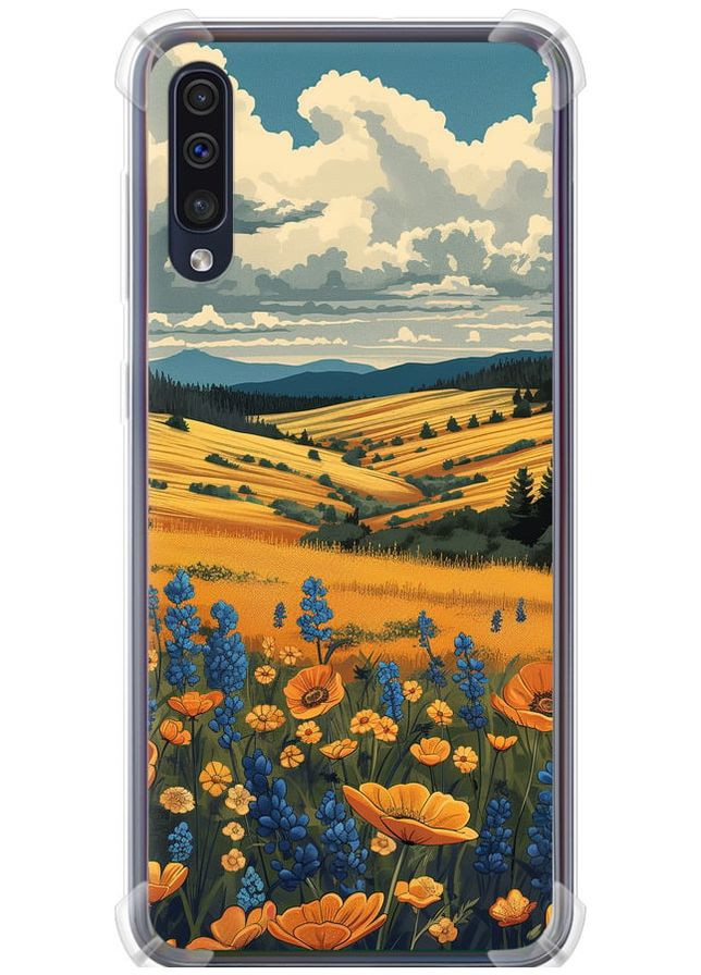 Силикон с усиленными углами чехол 'Украинское поле' для Endorphone Samsung Galaxy A50 2019 A505F (288578149)