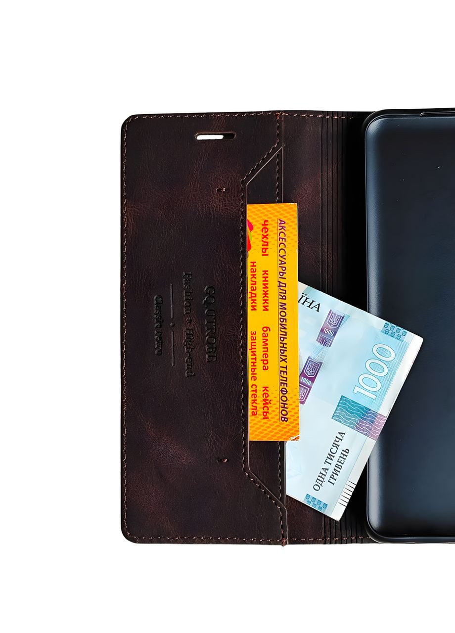 Чехол книжка магнитный на iPhone 14 Чехол книга на айфон 14 с кармашками под деньги Apple (322931665)