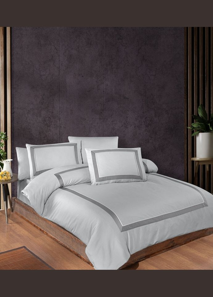 Комплект постільної білизни Deluxe Satin 200х220 Belezza Grey First Choice (318387138)
